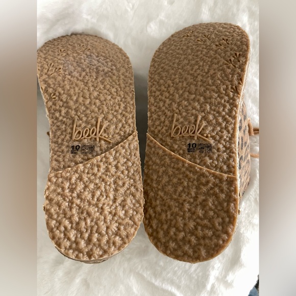 BEEK Goose Shearling Booties Boots Sherpa Lined Leopard $395 Anthropologie - Picture 8 of 10